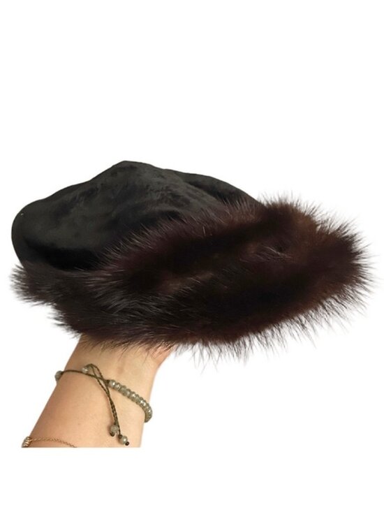 Vintage 40s 50s Black Velvet Burlesque Cocktail Sculpted Headband Half Hat main image 8